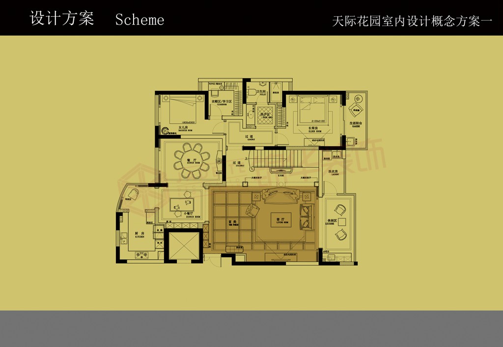 天際360㎡歐式新古典裝修-躍層復(fù)式-歐式古典