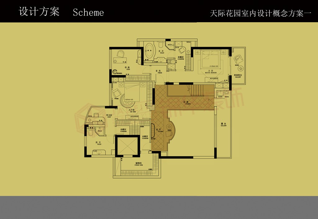 天際360㎡歐式新古典裝修-躍層復(fù)式-歐式古典